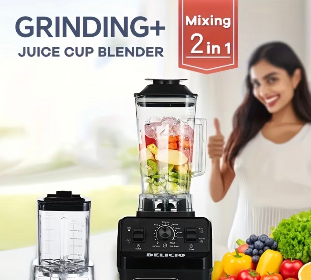 2 in 1 Commercial Blender Set