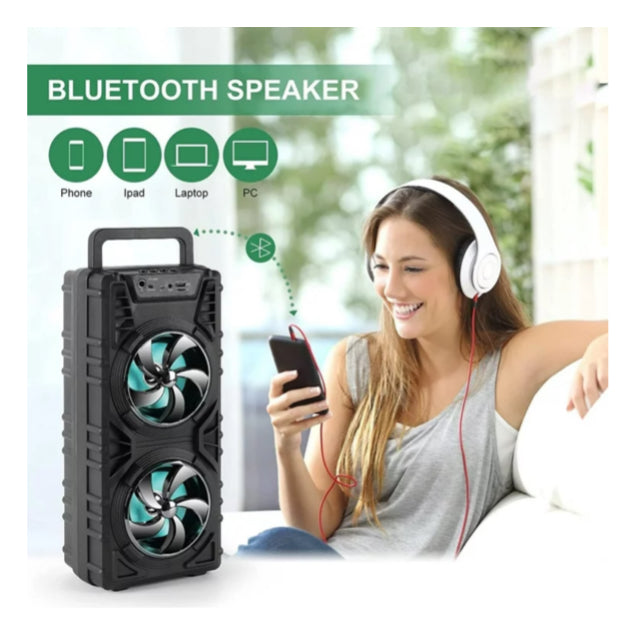 Wireless Portable Karaoke System Stereo Music Player w/1 Wired Microphone Gift