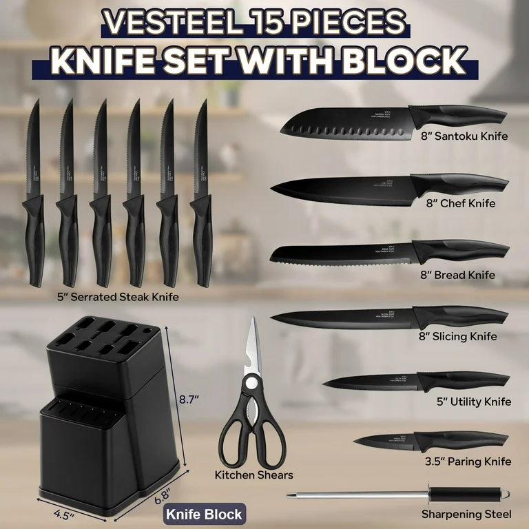 15pcs Knife Set
