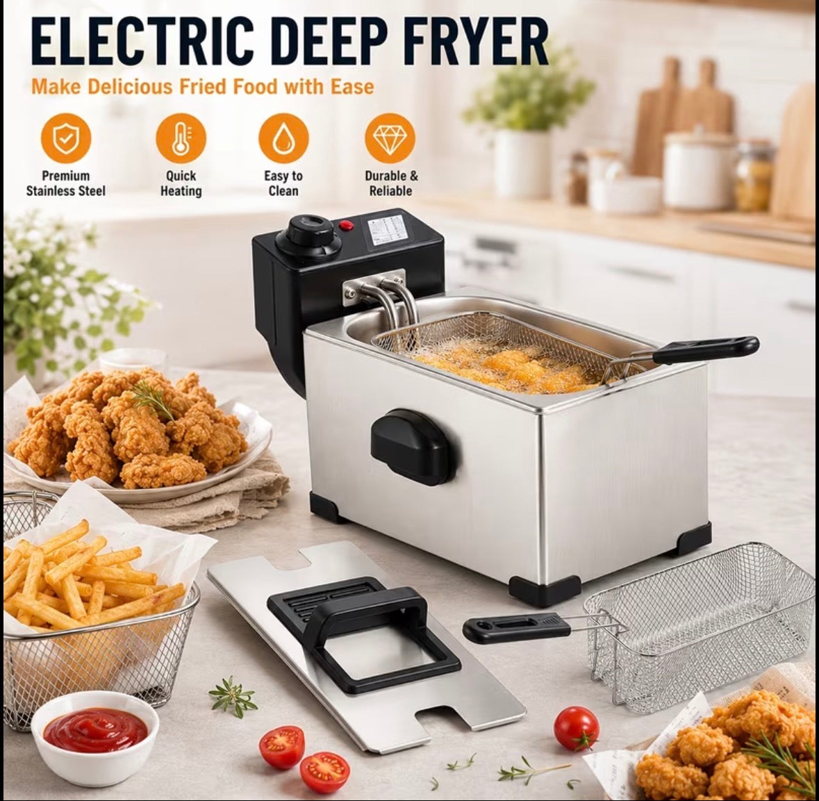Single Basket 3L Deep Fryers