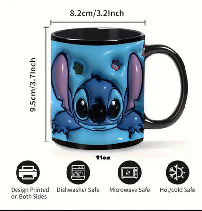 Stitch Tea Cup - Artfully Crafted Ceramic with Whimsical Design for Tea Lovers