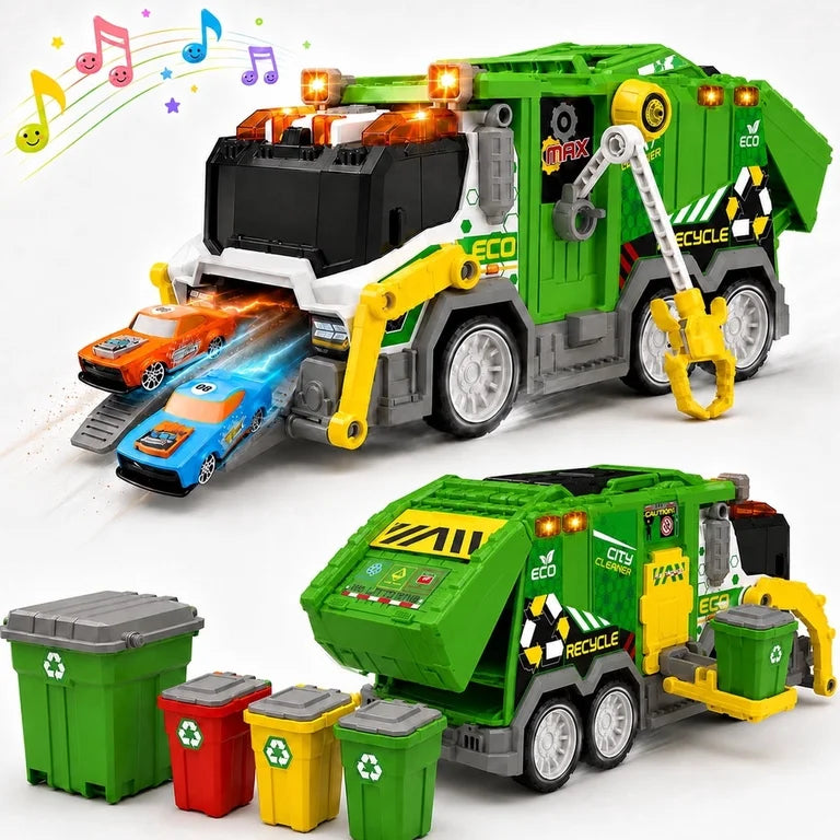 Garbage Truck With Cars