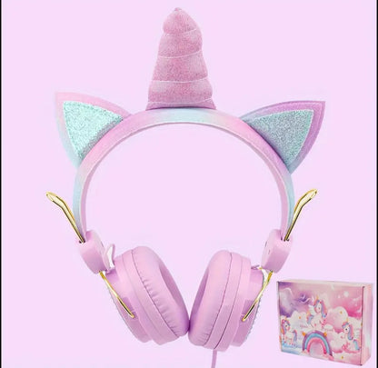 Unicorn Headphones With Ring-stones