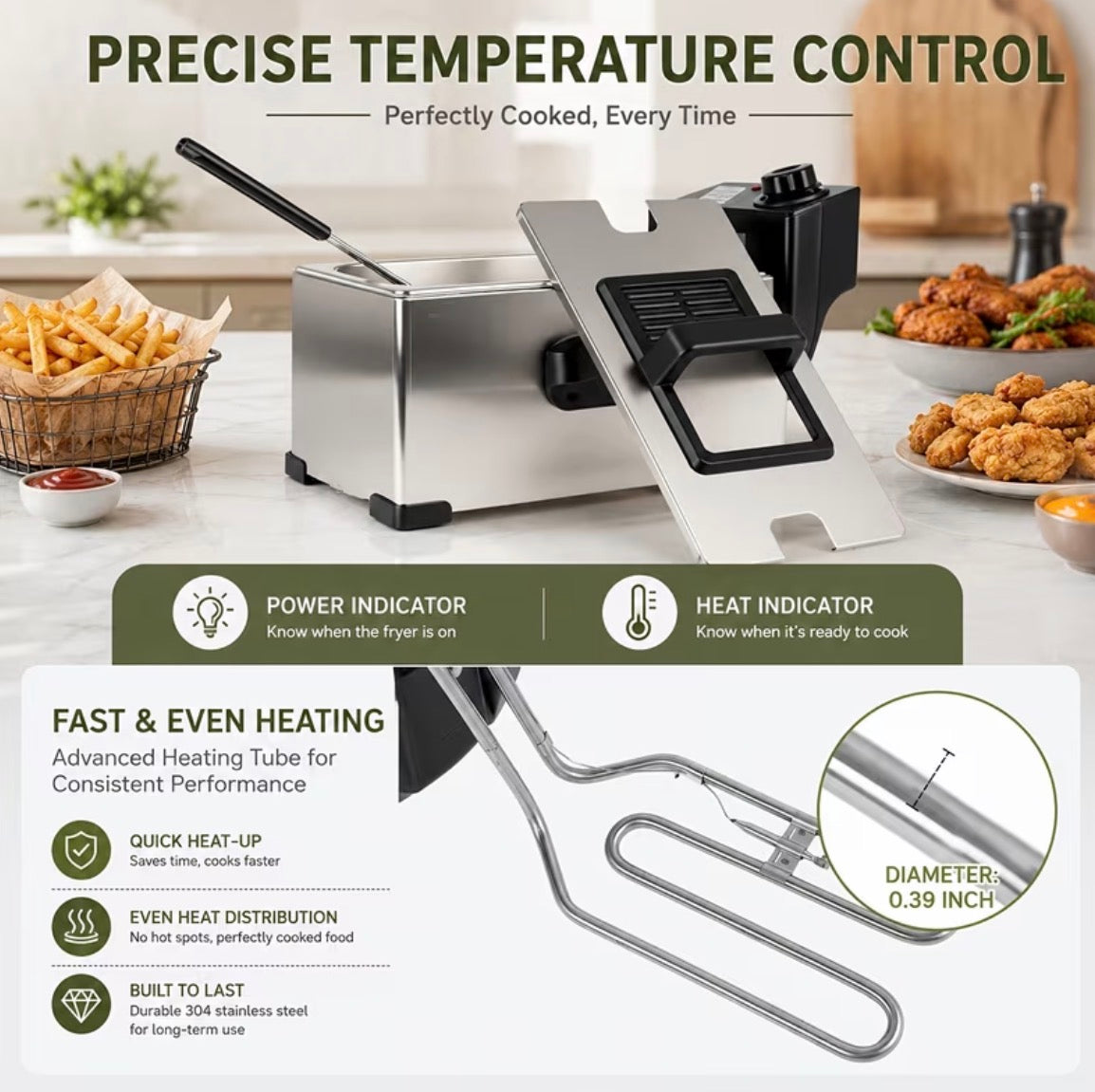 Single Basket 3L Deep Fryers