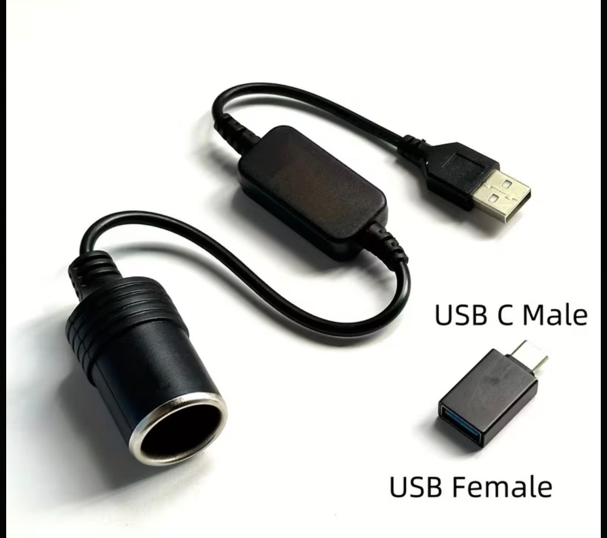 Cigarette Lighter to USB Adapter