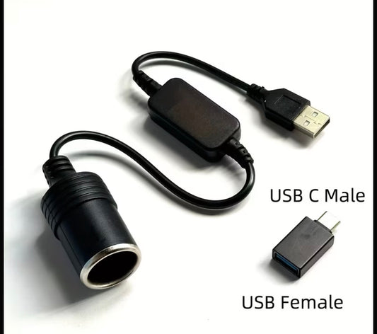 Cigarette Lighter to USB Adapter