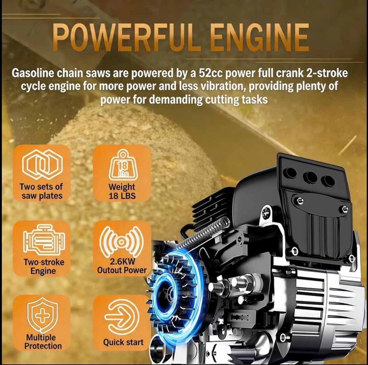 Gas Powered Chainsaw