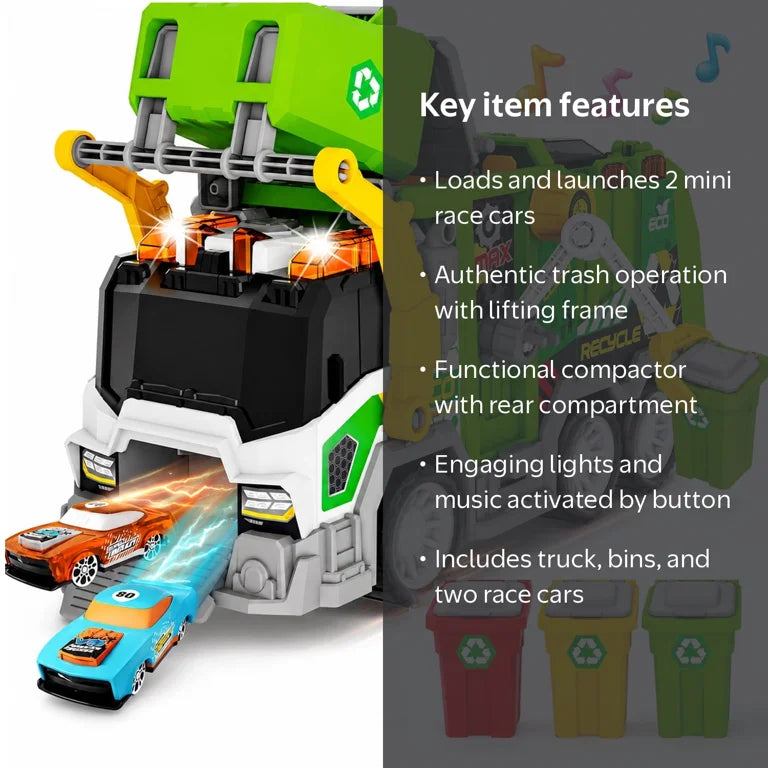 Garbage Truck With Cars