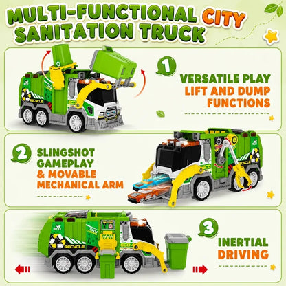 Garbage Truck With Cars