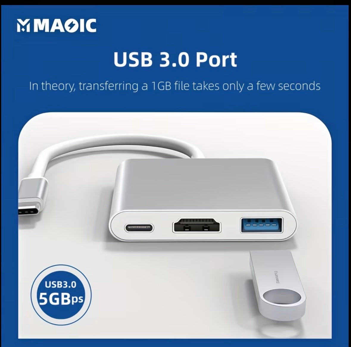3 in 1 Type-C to HDMI / TYPE-C & USB