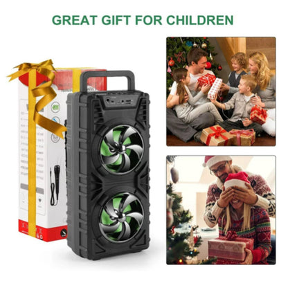 Wireless Portable Karaoke System Stereo Music Player w/1 Wired Microphone Gift