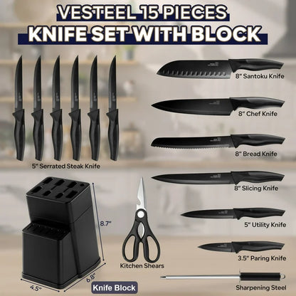 15pcs Knife Set