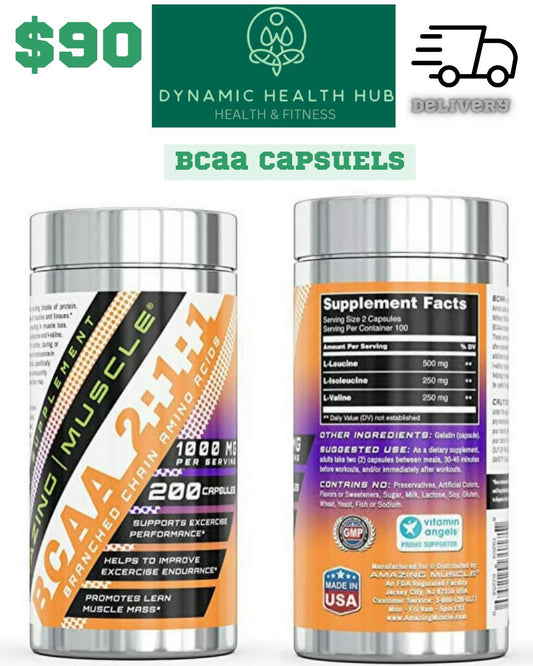 BCAA - Branch Amino Acid - Amazing Muscle Capsules