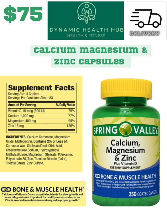 Calcium Magnesium & Zinc Capsules